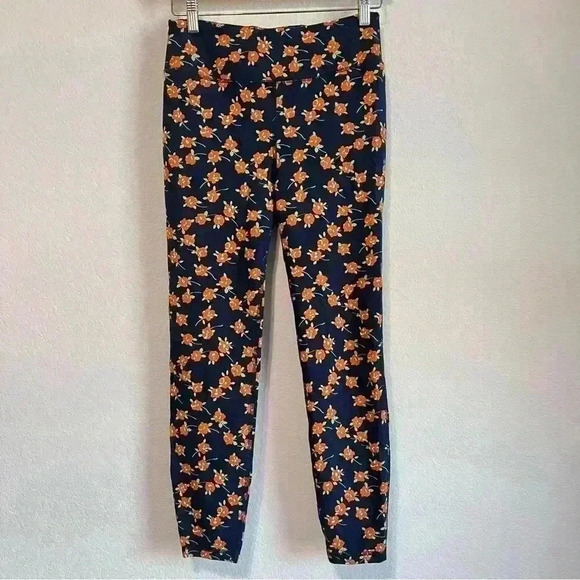 J.Crew Women’s Weekend 7/8 high-rise leggings in Navy‎ and Poppy Fields Size M - Picture 2 of 10